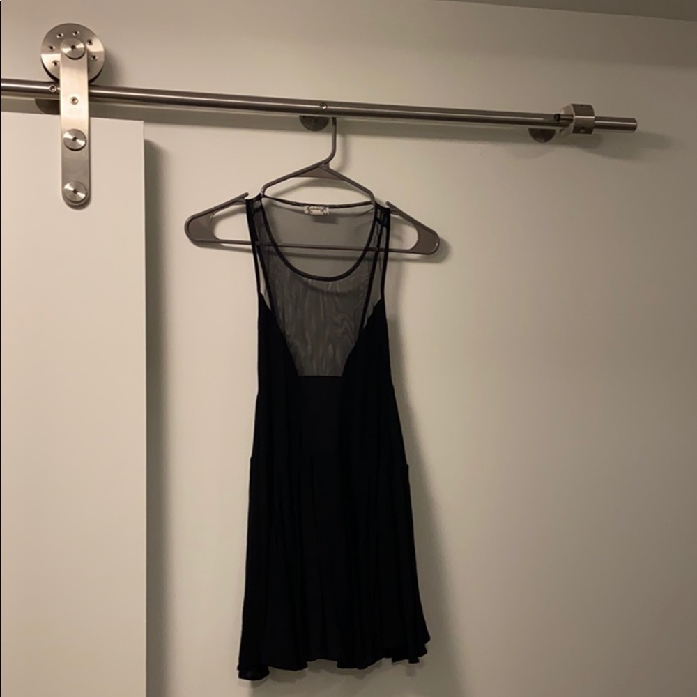 Black mesh Free People tank top